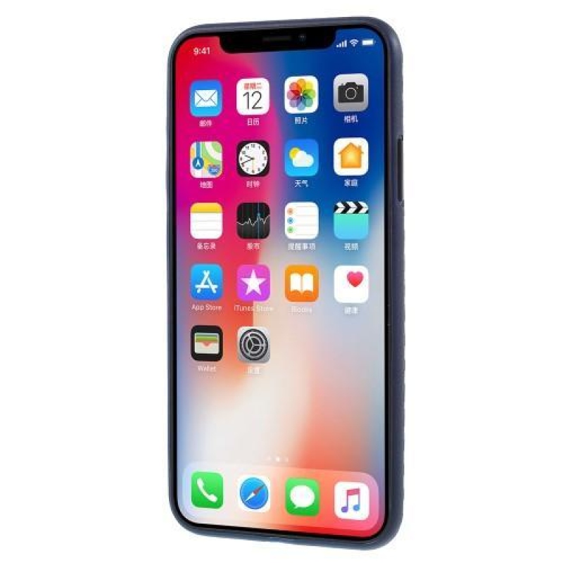 Fiber plastový obal na iPhone X - tmavěmodrý