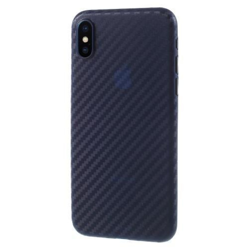 Fiber plastový obal na iPhone X - tmavěmodrý