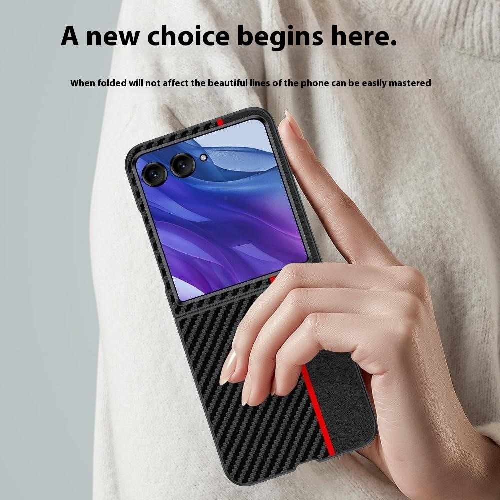 Fibers plastový kryt na mobil Motorola Razr 60 Ultra 5G - černý/červený