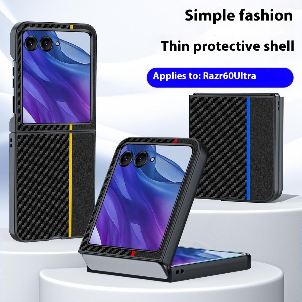 Fibers plastový kryt na mobil Motorola Razr 60 Ultra 5G - černý/žlutý