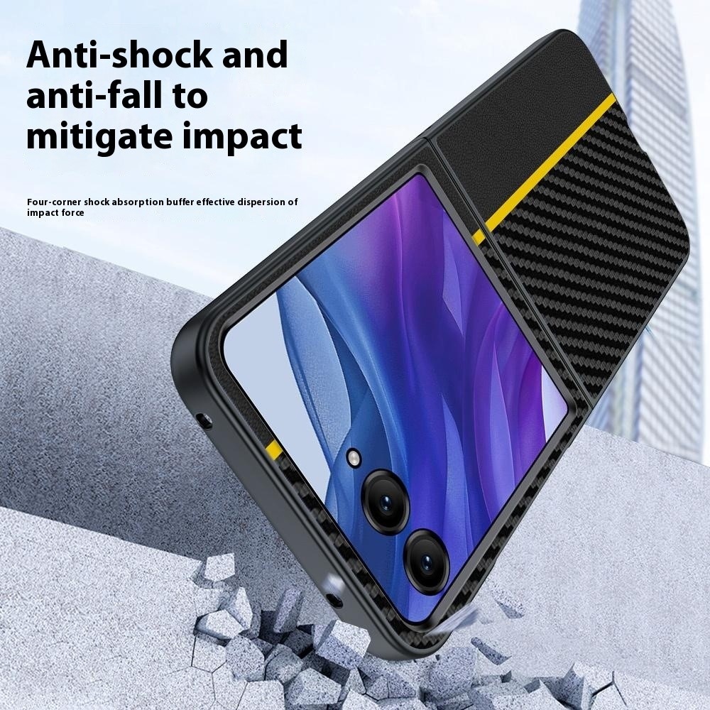 Fibers plastový kryt na mobil Motorola Razr 60 Ultra 5G - černý/žlutý