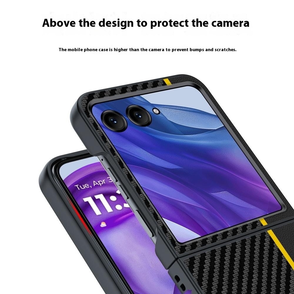 Fibers plastový kryt na mobil Motorola Razr 60 Ultra 5G - černý/žlutý