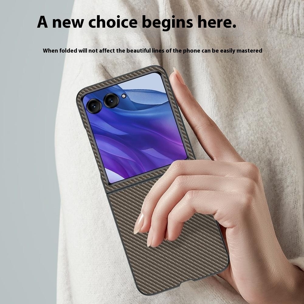 Fibers plastový kryt na mobil Motorola Razr 60 Ultra 5G - hnědý