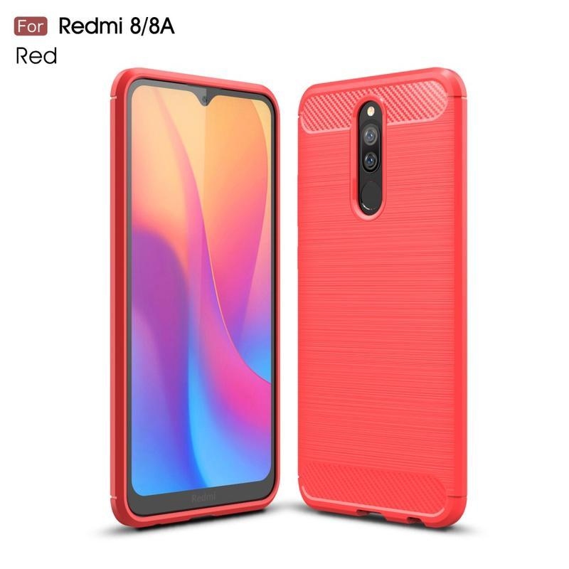 Fibre odolný gelový obal na mobil Xiaomi Redmi 8A / Redmi 8 - červený