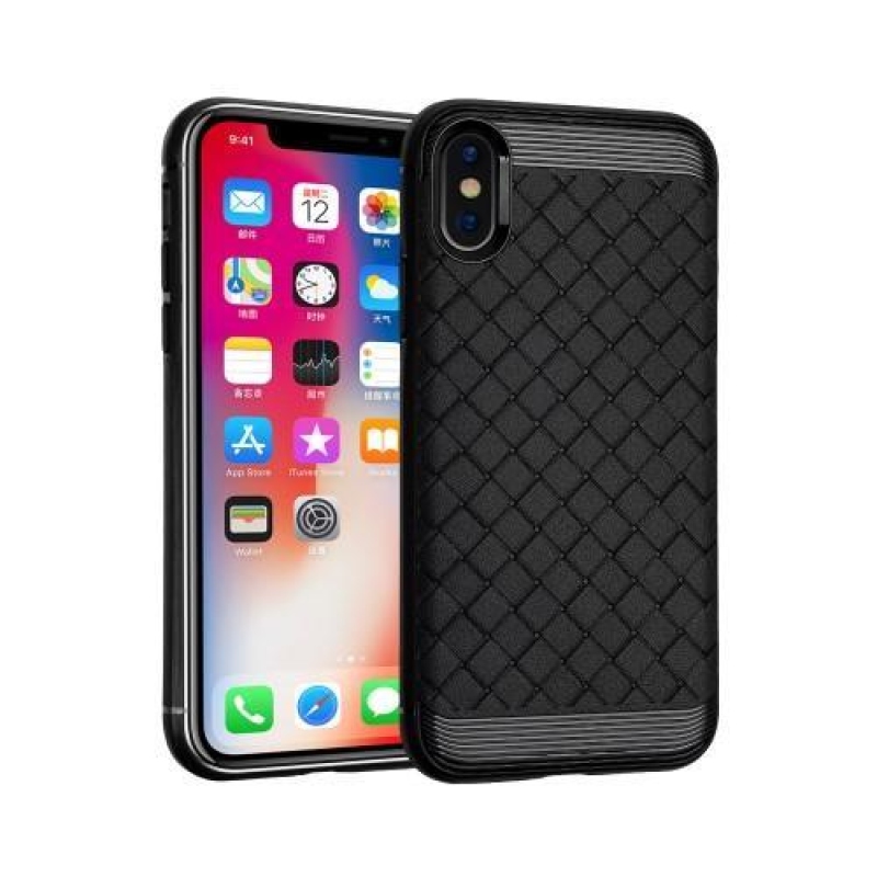 Field gelový obal se vzorem na iPhone X - černý