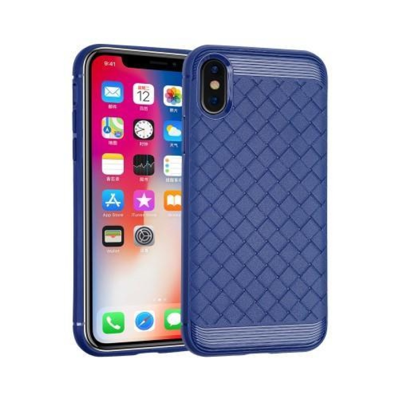 Field gelový obal se vzorem na iPhone X - modrý