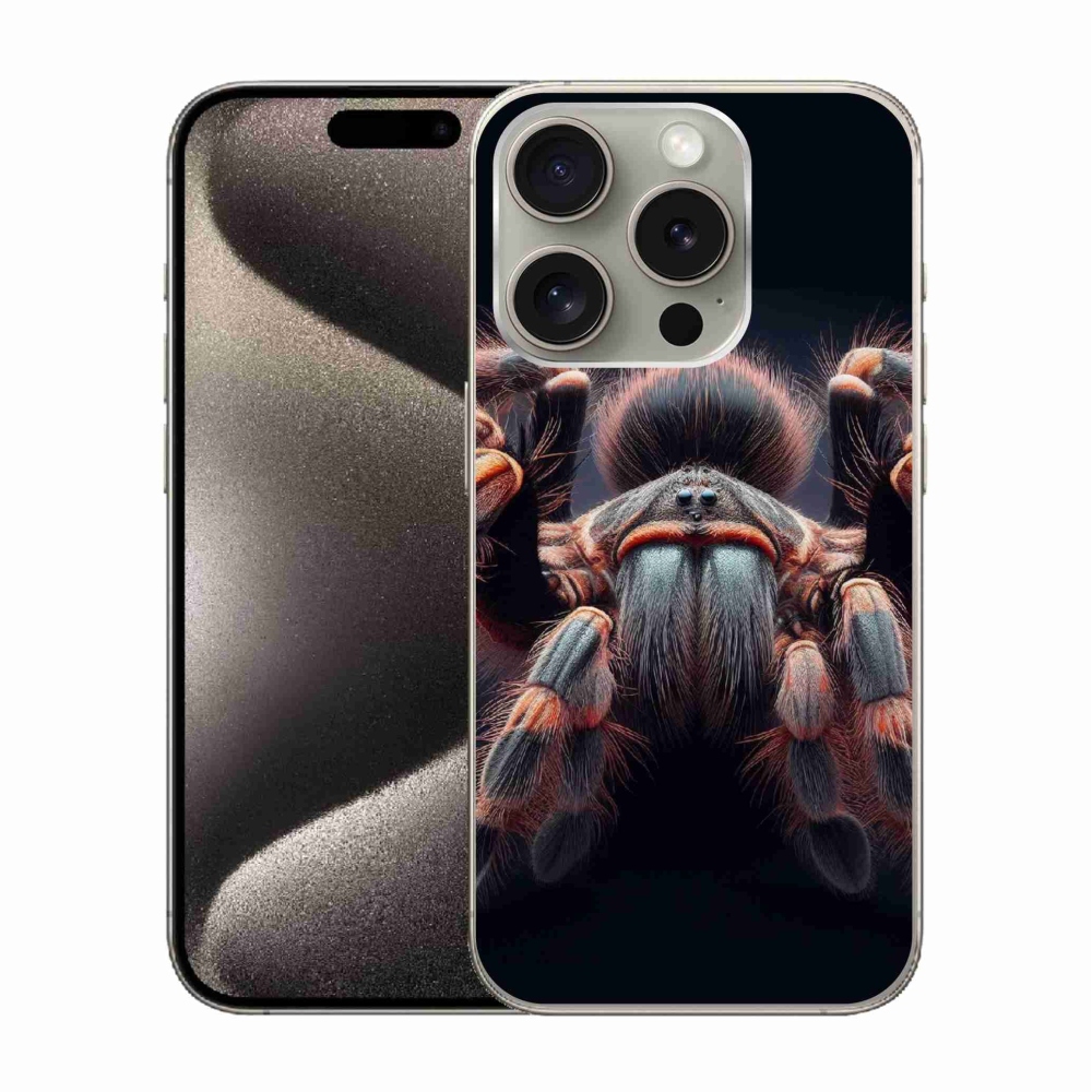 Gelový kryt mmCase na iPhone 15 Pro - tarantule