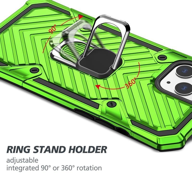 Finger odolný hybridní kryt na mobil iPhone 12 mini - světlezelený