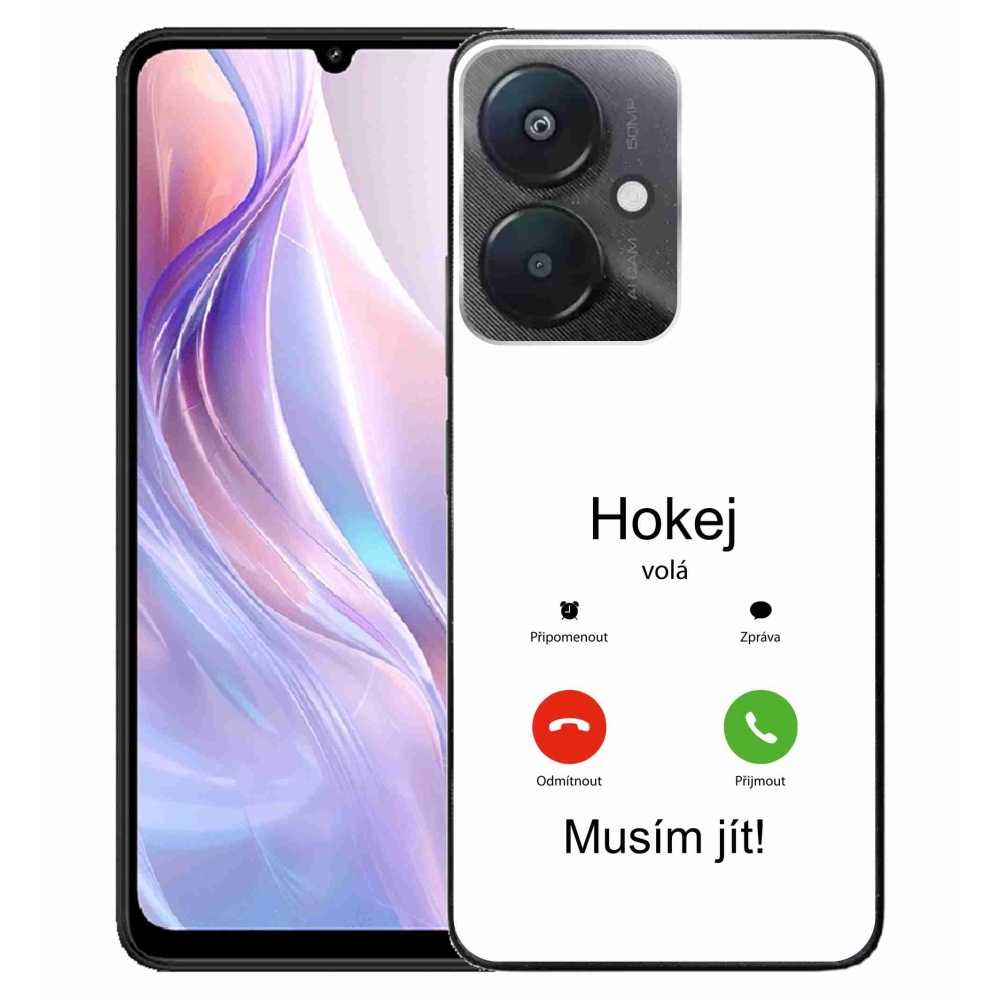 Gelový kryt mmCase na Xiaomi Redmi 13C 5G  - hokej volá bílé pozadí