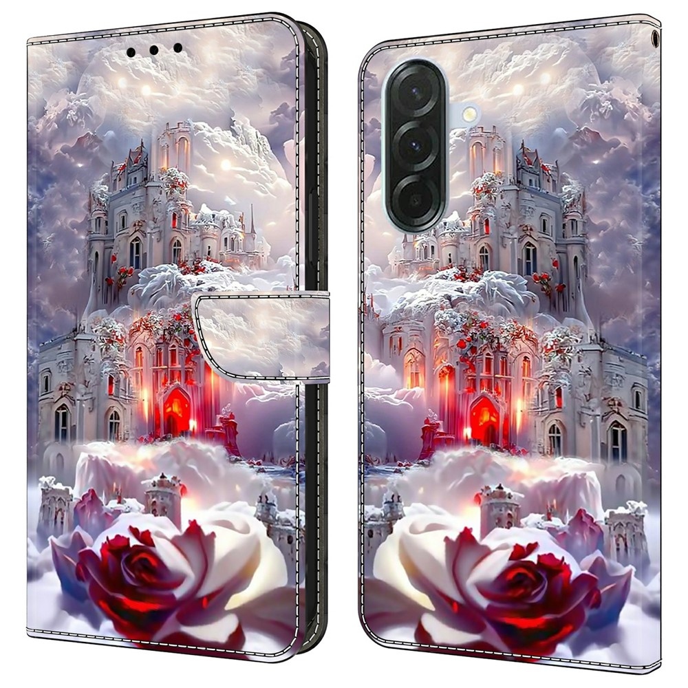 Firmly knížkové pouzdro na Samsung Galaxy A37 5G - růže a zámek