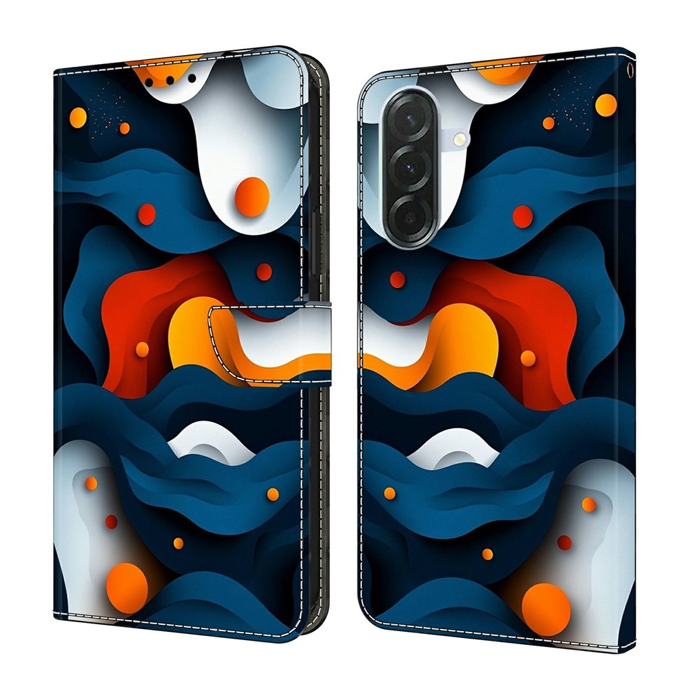 Firmly knížkové pouzdro na Samsung Galaxy A57 5G - abstraktní vzor