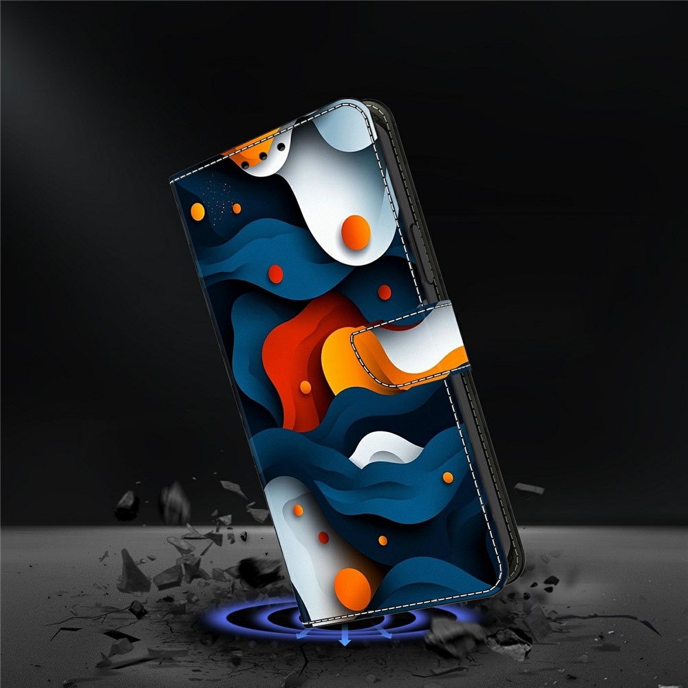 Firmly knížkové pouzdro na Samsung Galaxy A57 5G - abstraktní vzor