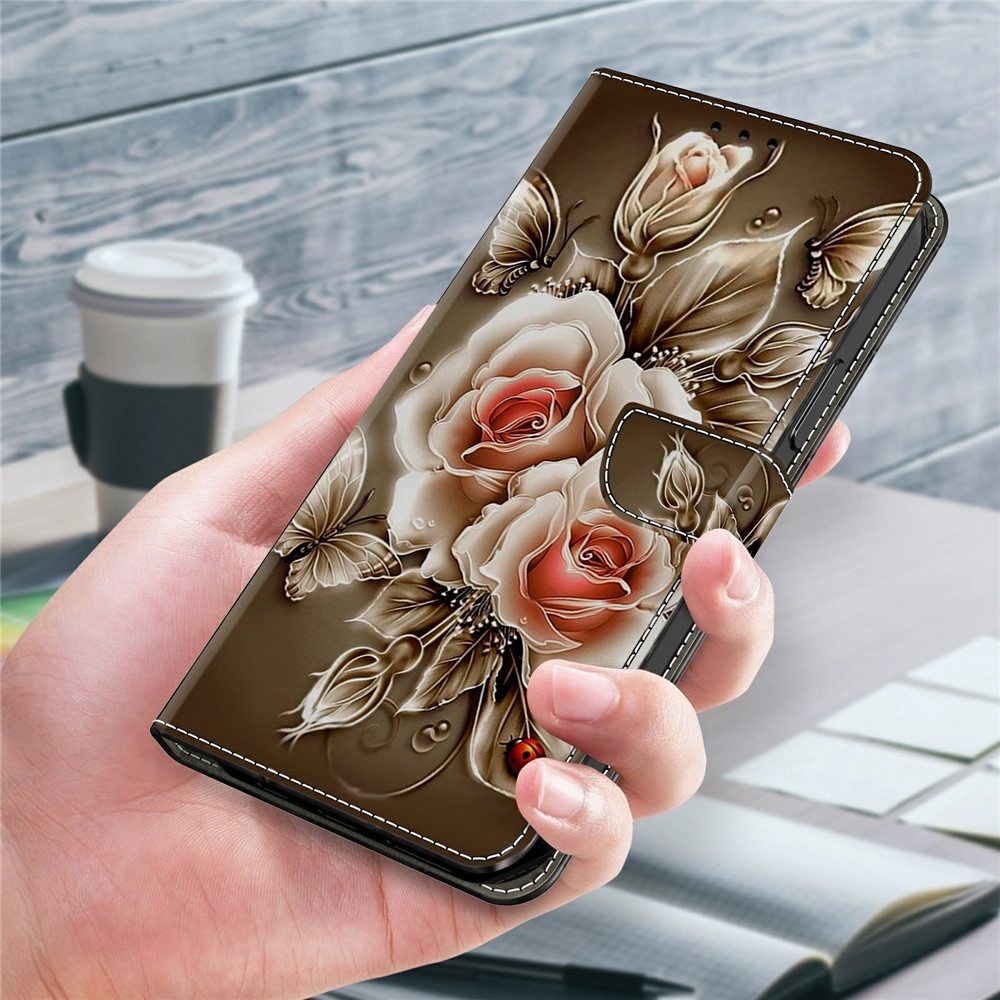 Firmly knížkové pouzdro na Samsung Galaxy A57 5G - hnědé růže