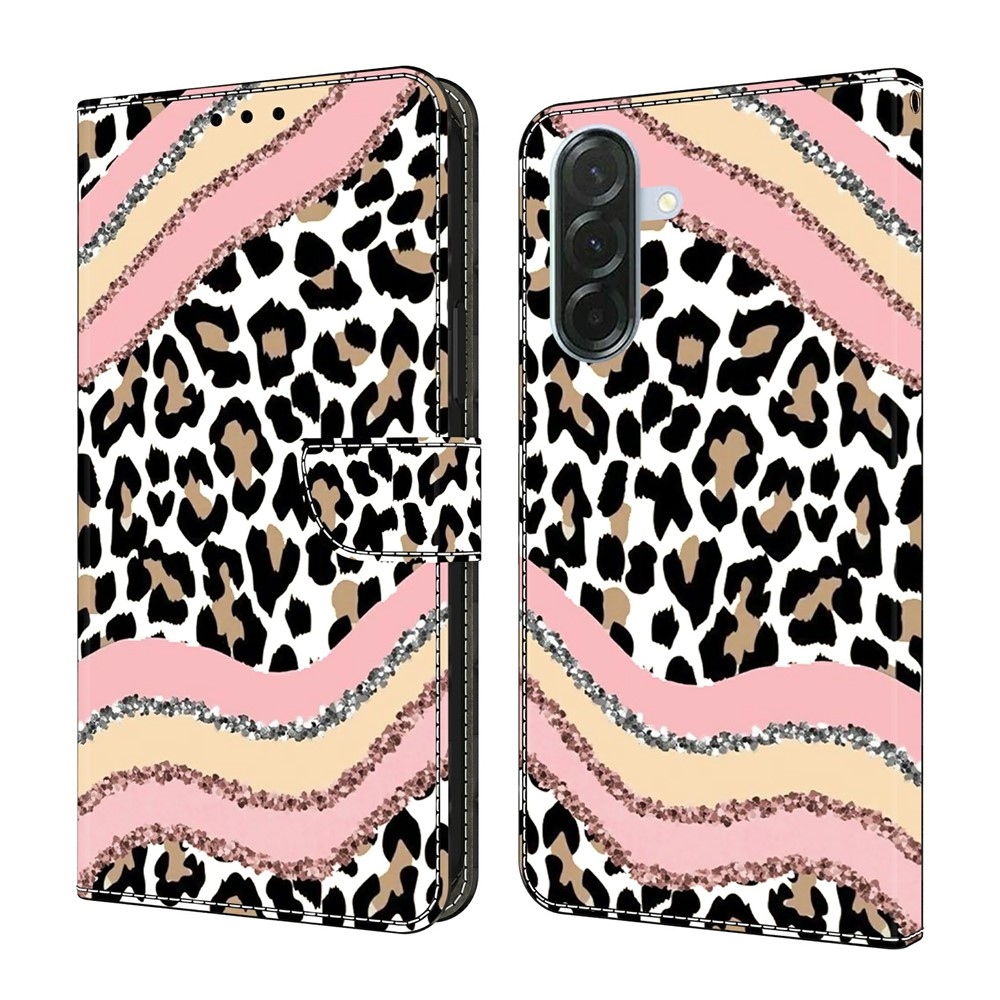 Firmly knížkové pouzdro na Samsung Galaxy A57 5G - leopardí vzor