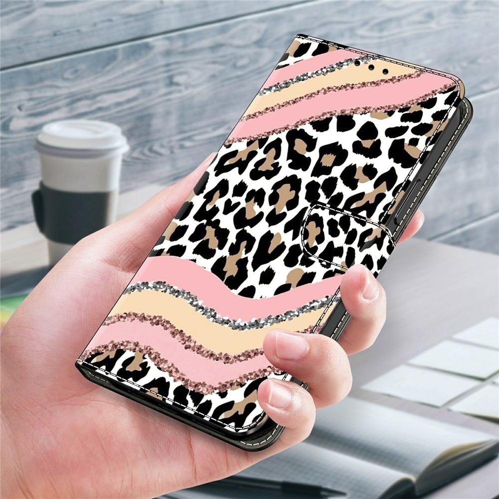 Firmly knížkové pouzdro na Samsung Galaxy A57 5G - leopardí vzor
