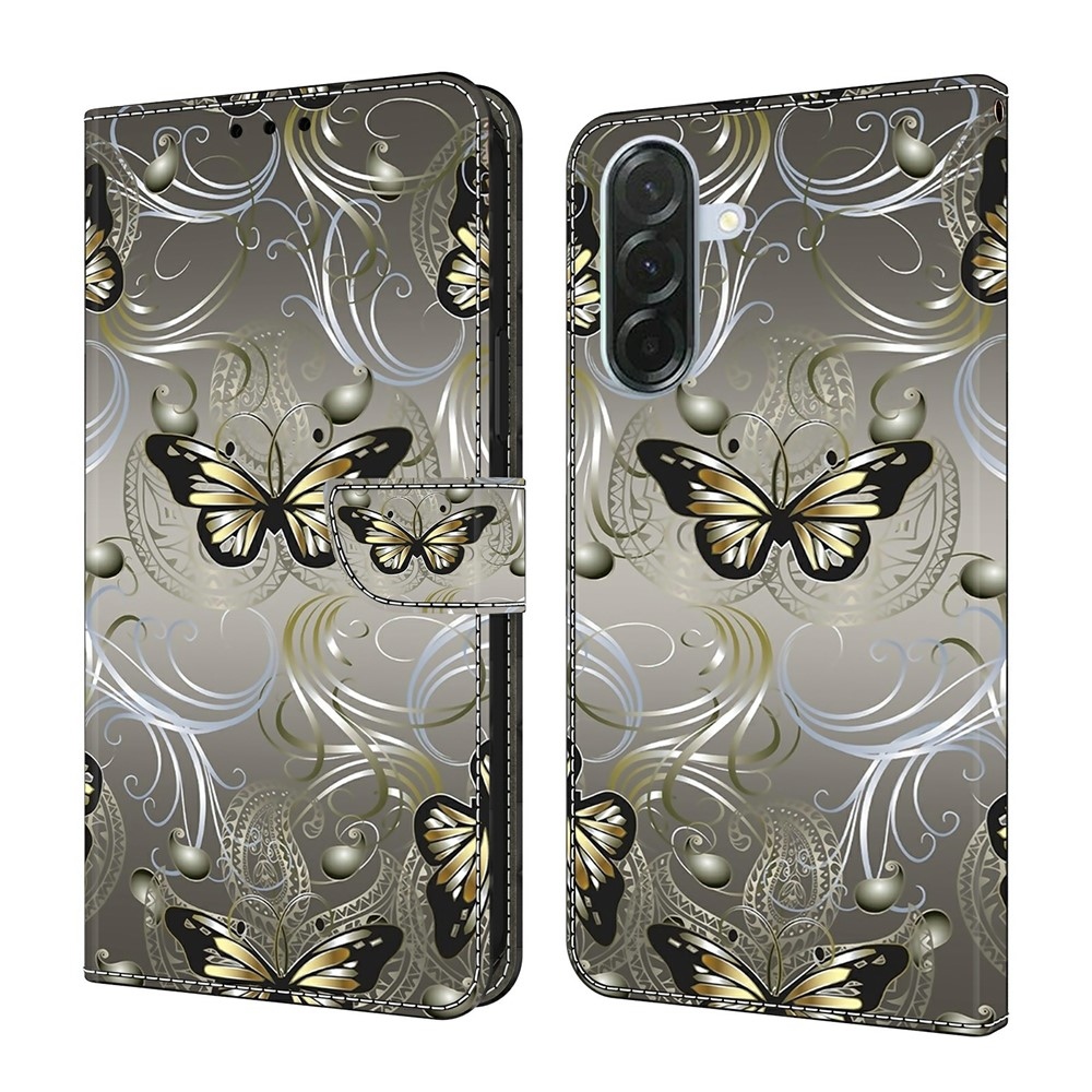 Firmly knížkové pouzdro na Samsung Galaxy A57 5G - motýli s krajkami