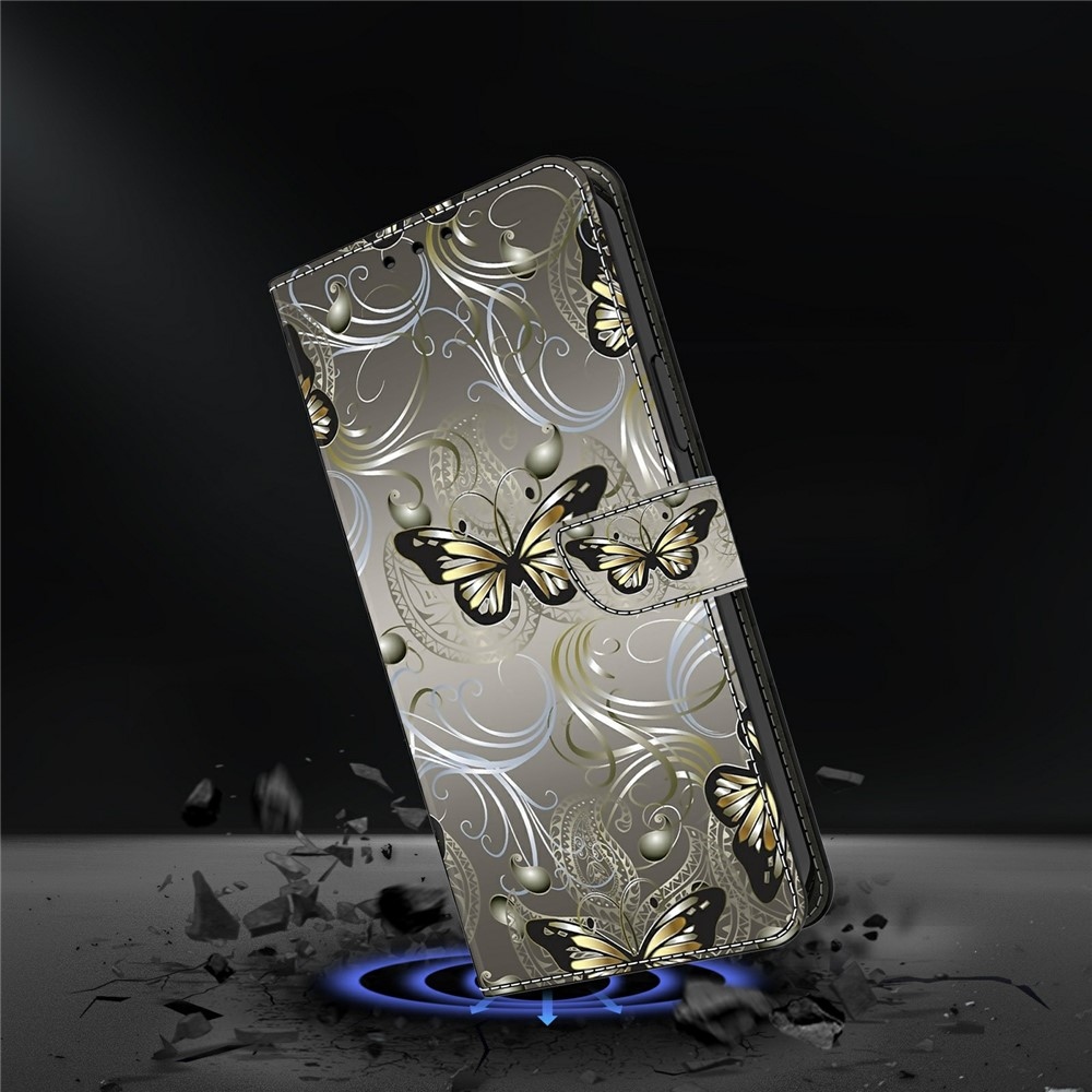 Firmly knížkové pouzdro na Samsung Galaxy A57 5G - motýli s krajkami