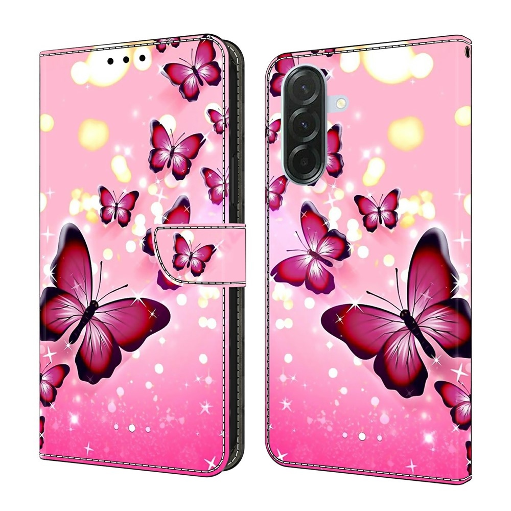 Firmly knížkové pouzdro na Samsung Galaxy A57 5G - růžoví motýli