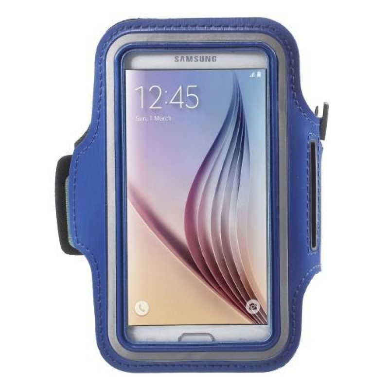 Fittsport pouzdro na ruku pro mobil do rozměrů 143.4 x 70,5 x 6,8 mm - modré
