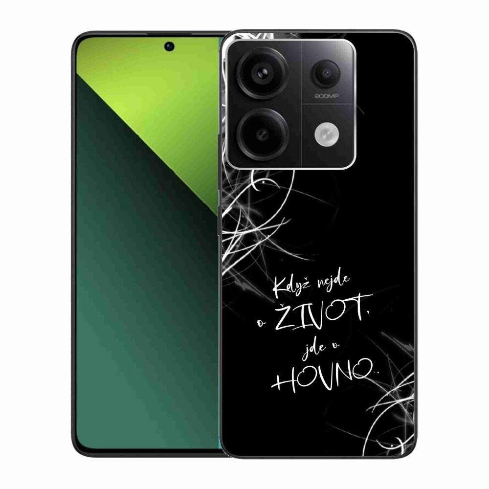 Gelový kryt mmCase na Xiaomi Redmi Note 13 Pro 5G/Poco X6 5G - vtipný text 16 černé pozadí