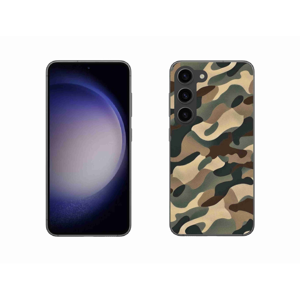Gelový kryt mmCase na Samsung Galaxy S23 5G - maskáčový vzor 11