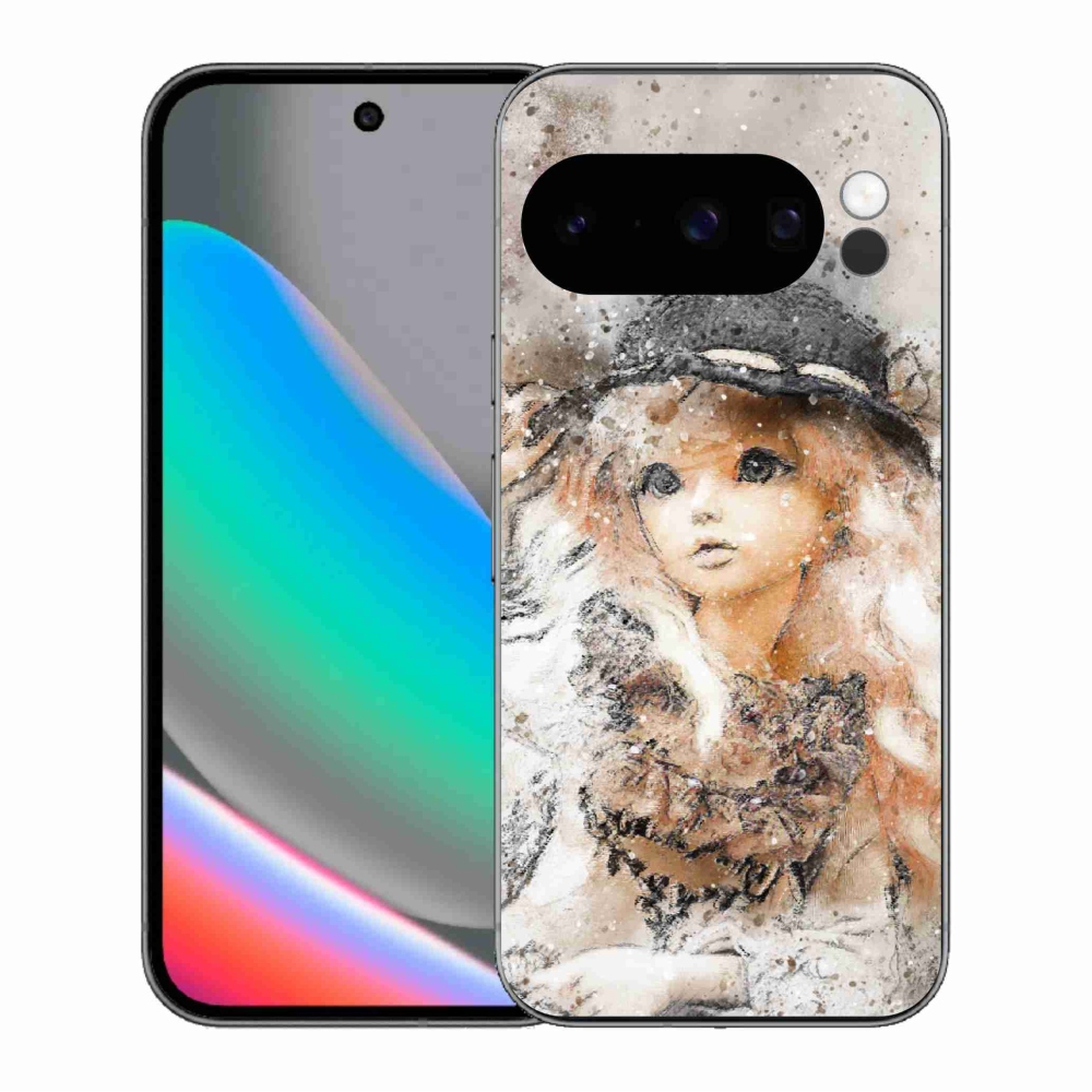 Gelový kryt mmCase na Google Pixel 10 Pro - holčička s kloboukem