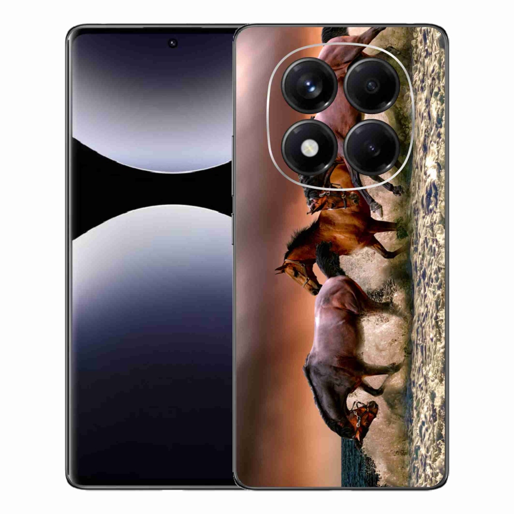 Gelový kryt mmCase na Xiaomi Redmi Note 14 Pro - koně 1