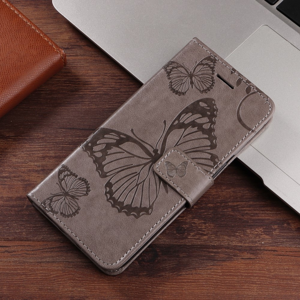 Big Butterfly knížkové pouzdro na Xiaomi Redmi A5 (171.7x77.8x8.3mm) - šedé