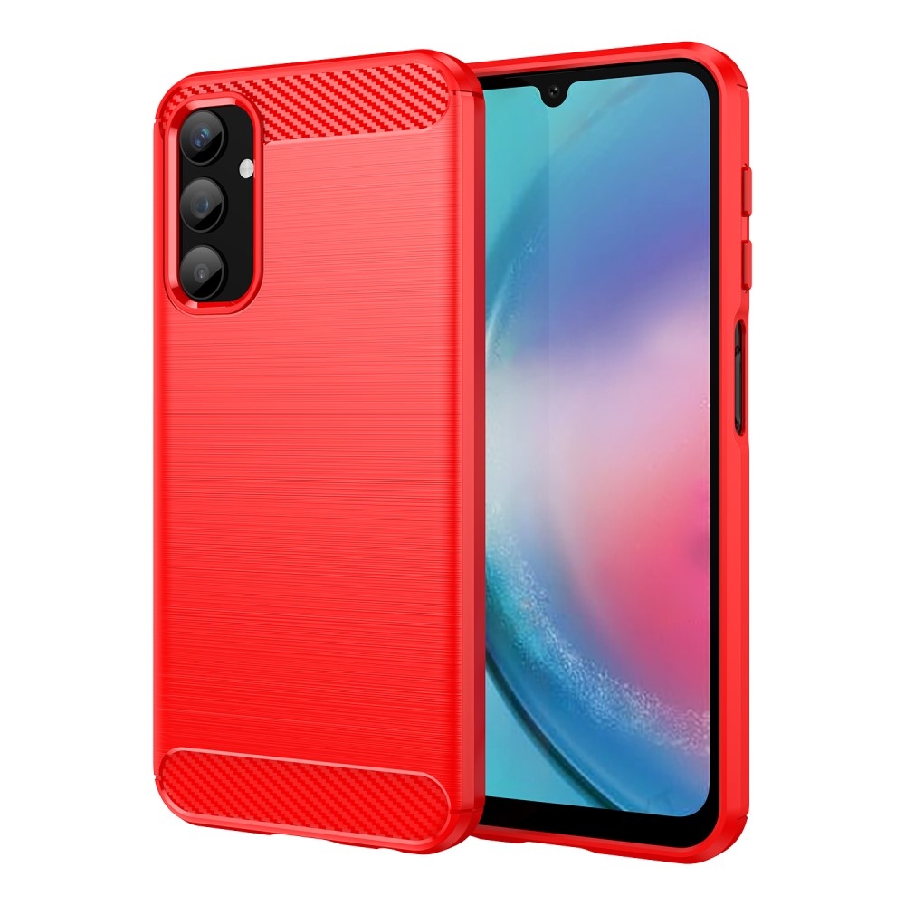 Carbon odolný gelový obal na Samsung Galaxy A25 5G - červený