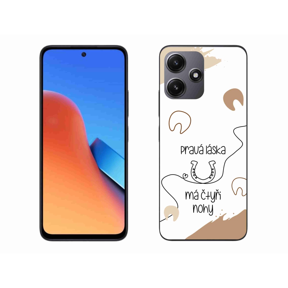 Gelový kryt mmCase na Xiaomi Redmi 12 5G - koňský motiv bílé pozadí
