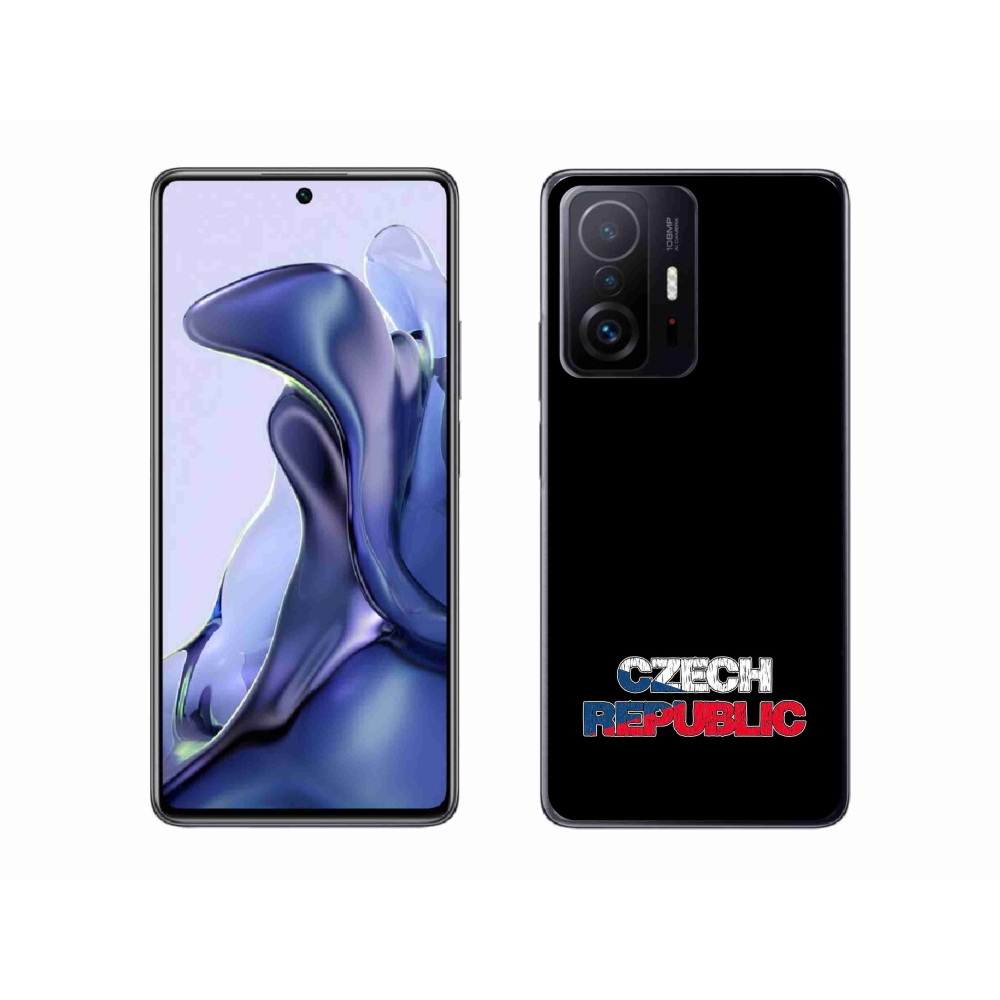 Gelový kryt mmCase na Xiaomi 11T - Czech Republic černé pozadí