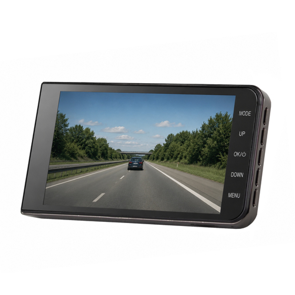 DVR979G Full HD autokamera s couvací kamerou, LCD displejem a G senzorem - béžová