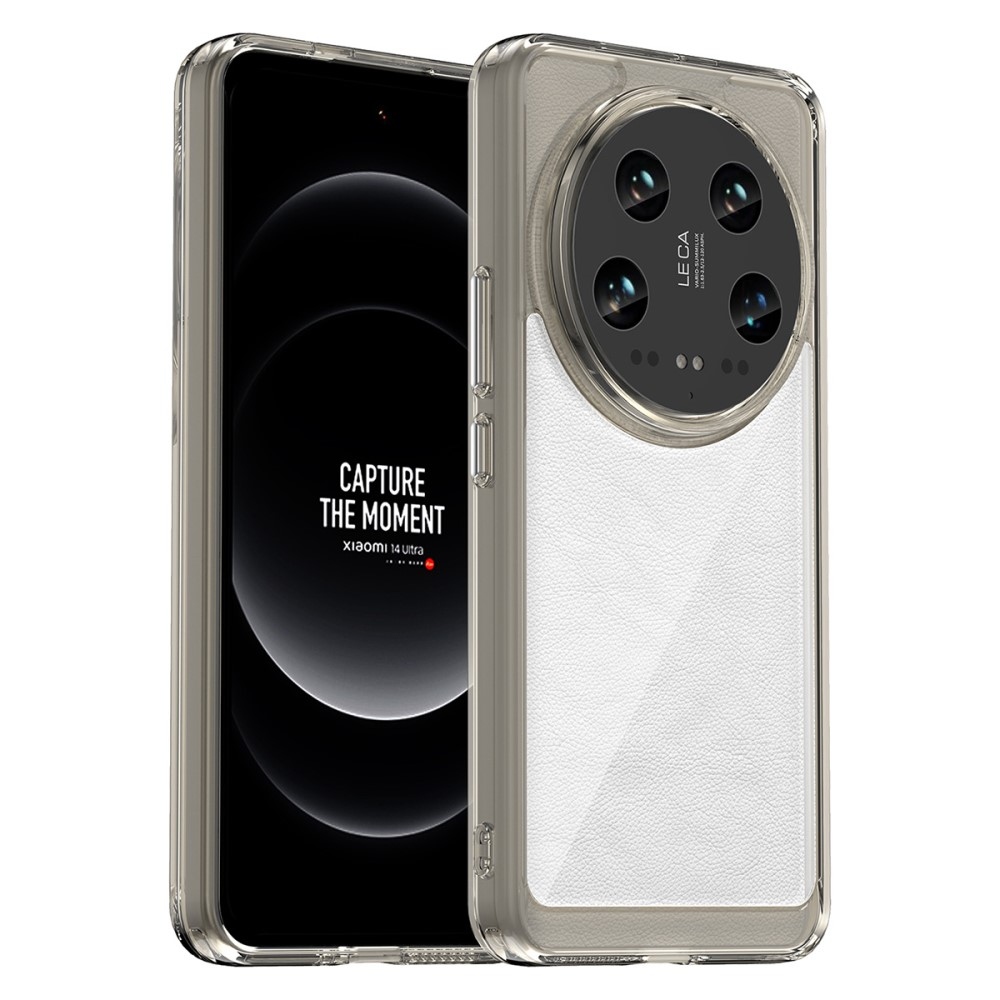 Gelový obal s pevnými zády na Xiaomi 14 Ultra - šedý