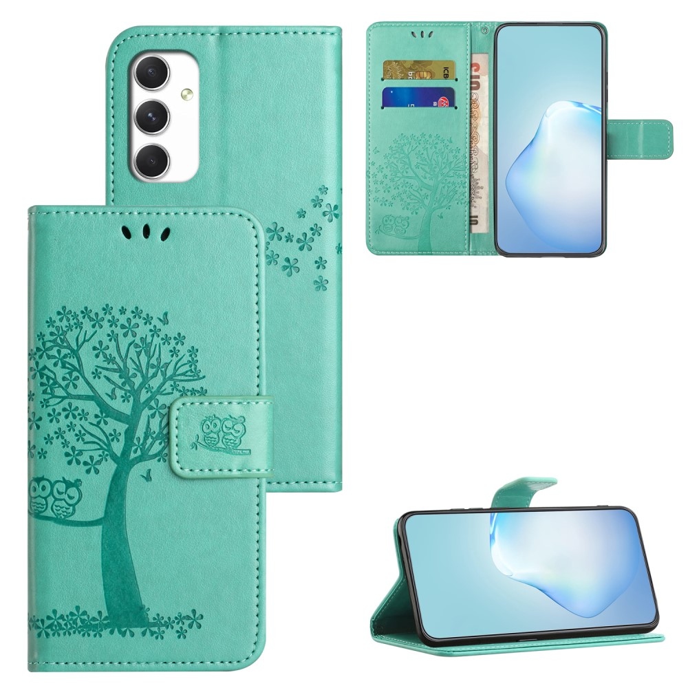 Tree knížkové pouzdro na Samsung Galaxy A16 4G/5G - modrozelené