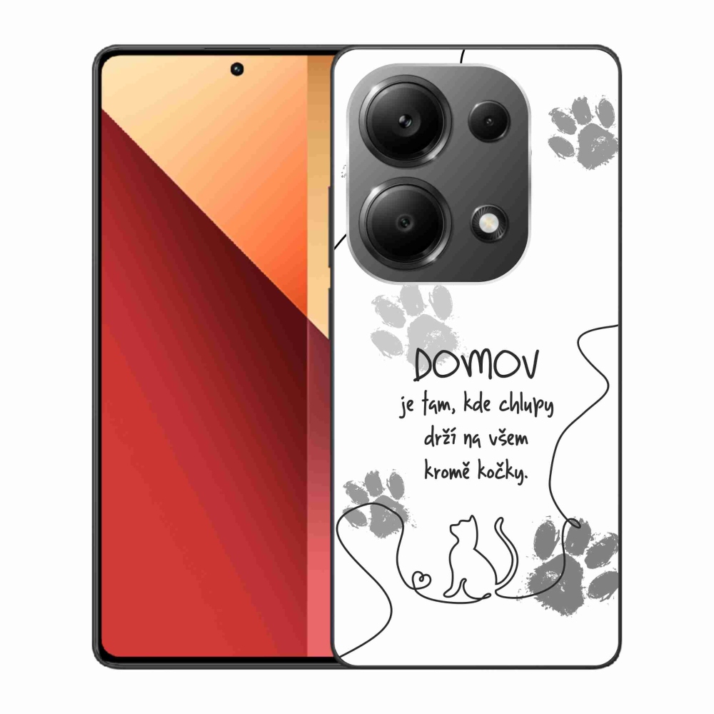 Gelový kryt mmCase na Xiaomi Redmi Note 13 Pro 4G/Poco M6 Pro  - kočičí motiv bílé pozadí
