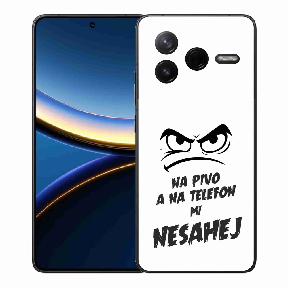 Gelový kryt mmCase na Xiaomi Poco F7 Pro - pivní motiv 2 bílé pozadí