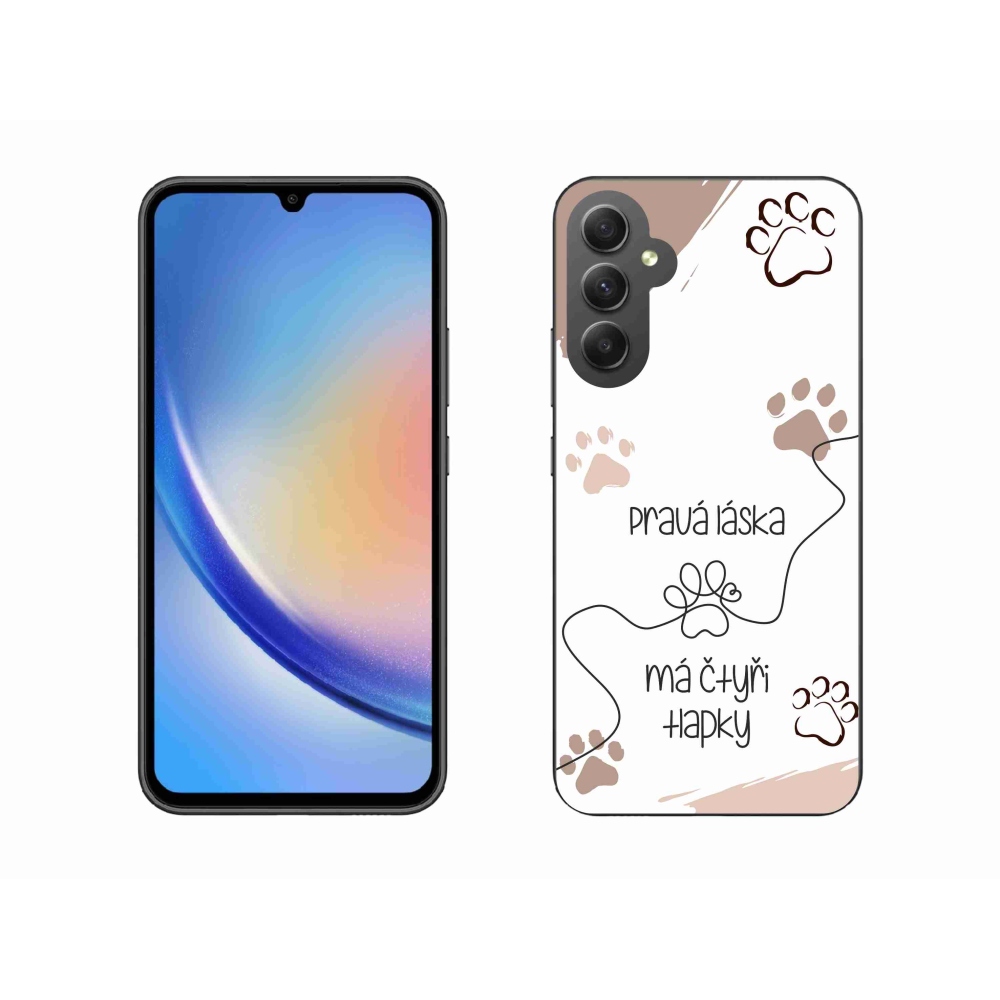 Gelový kryt mmCase na Samsung Galaxy A34 5G - psí motiv 1 bílé pozadí
