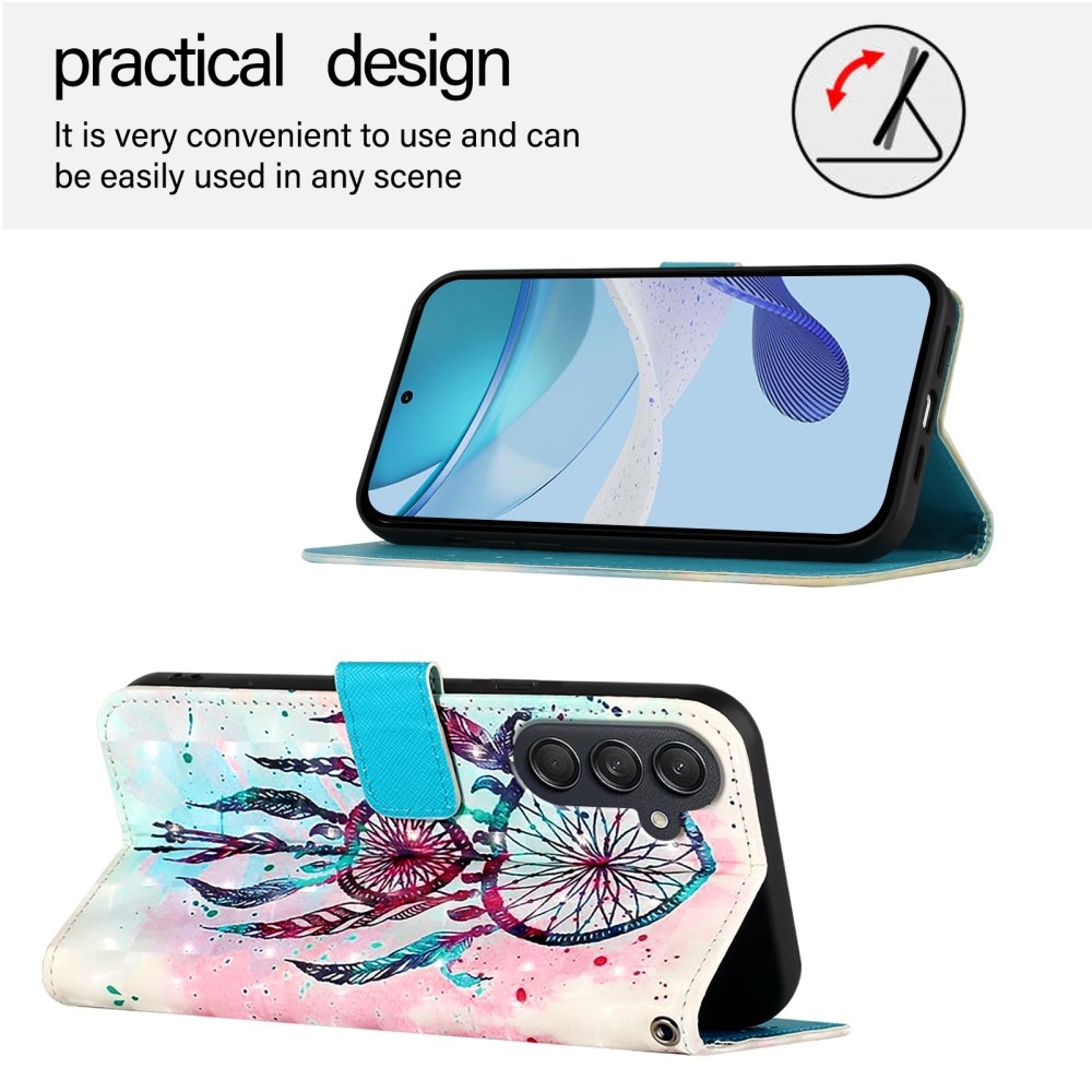 Patte knížkové pouzdro na Samsung Galaxy M55 5G - barevný lapač snů