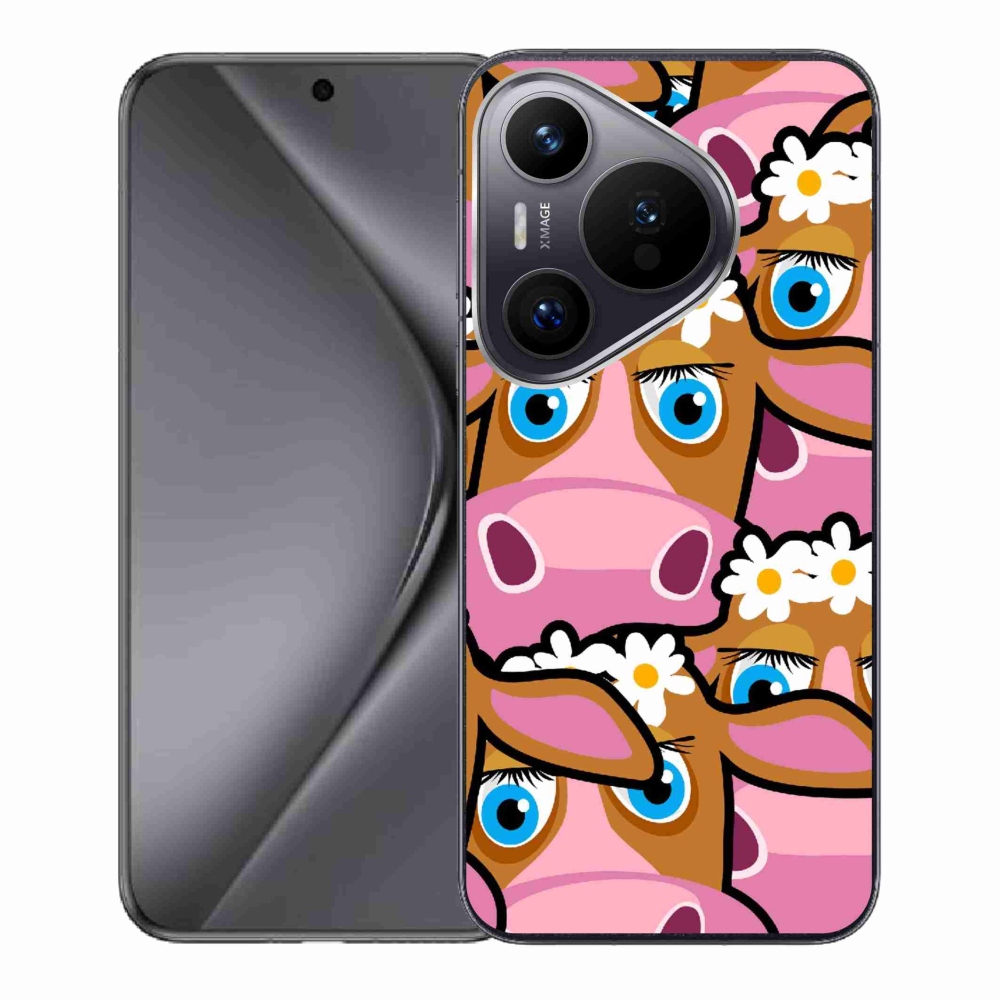 Gelový kryt mmCase na Huawei Pura 70 - kreslené kravičky