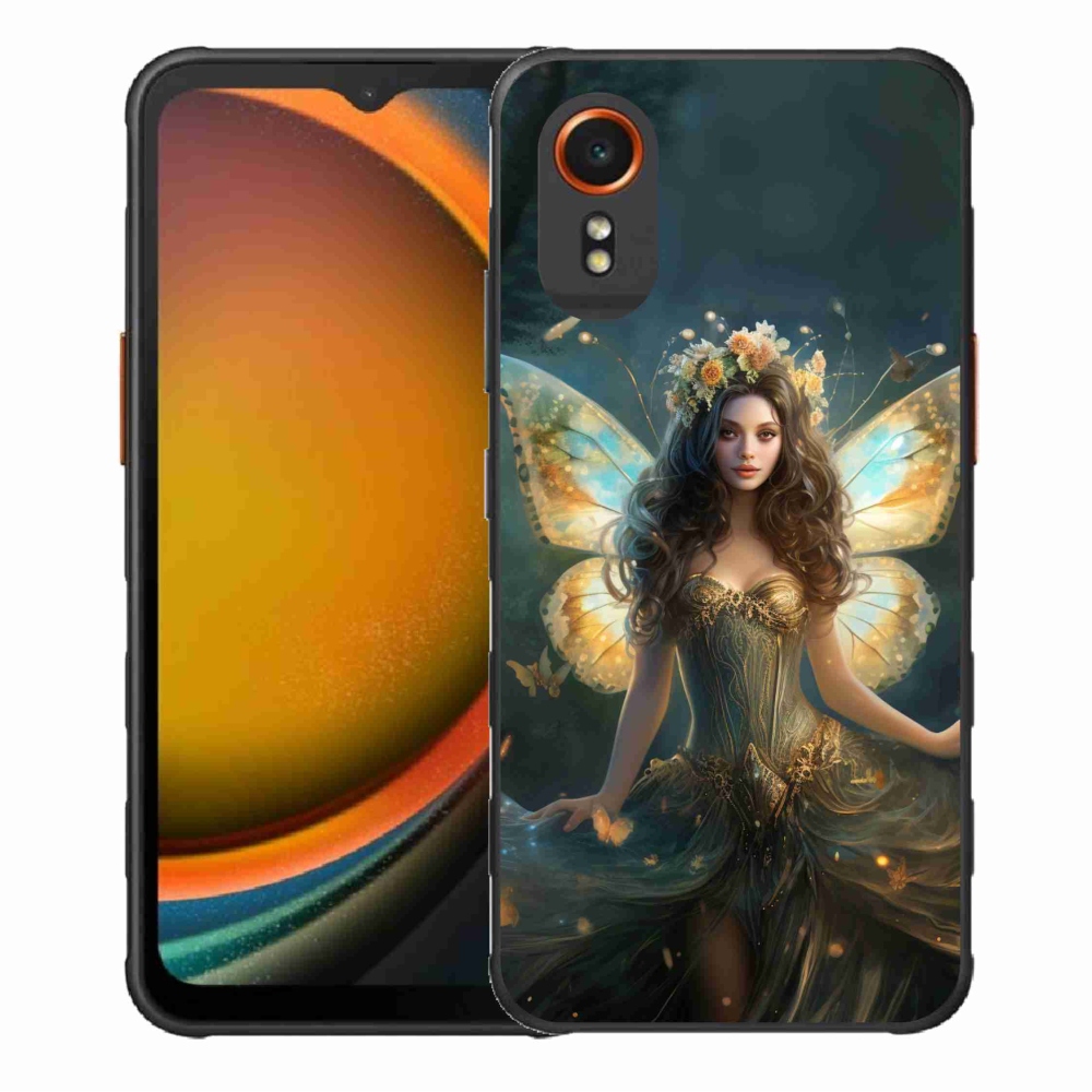Gelový kryt mmCase na Samsung Galaxy Xcover 7 - motýlí žena