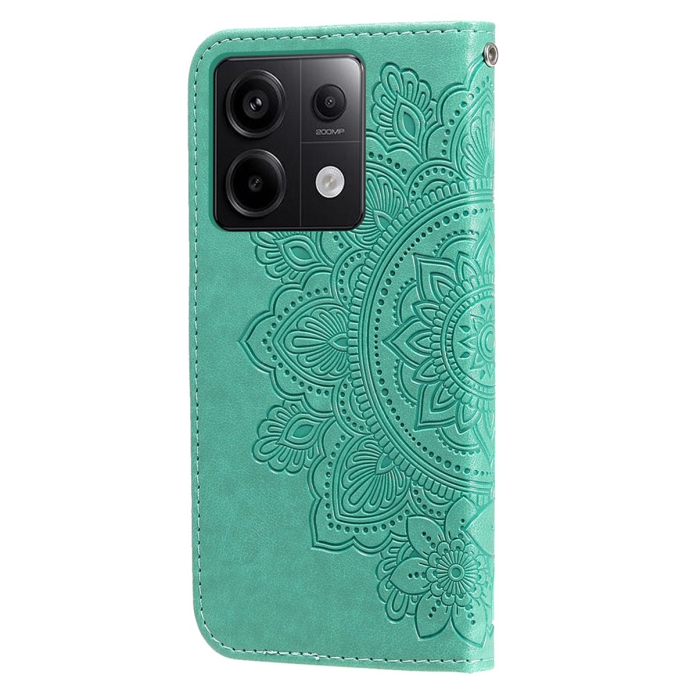 Mandala knížkové pouzdro na Xiaomi Redmi Note 13 Pro 5G/Poco X6 5G - modrozelené