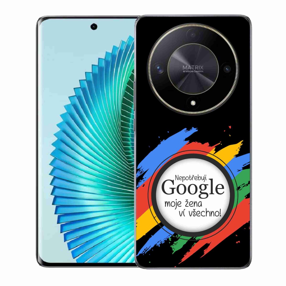 Gelový kryt mmCase na Honor Magic 6 Lite 5G - žena ví všechno černé pozadí