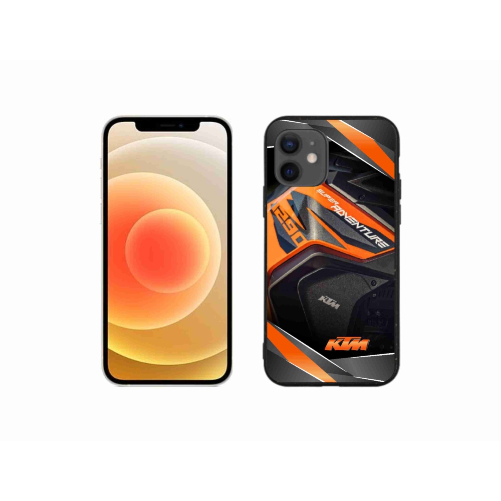 Gelový kryt mmCase na iPhone 12 mini - motorka ktm