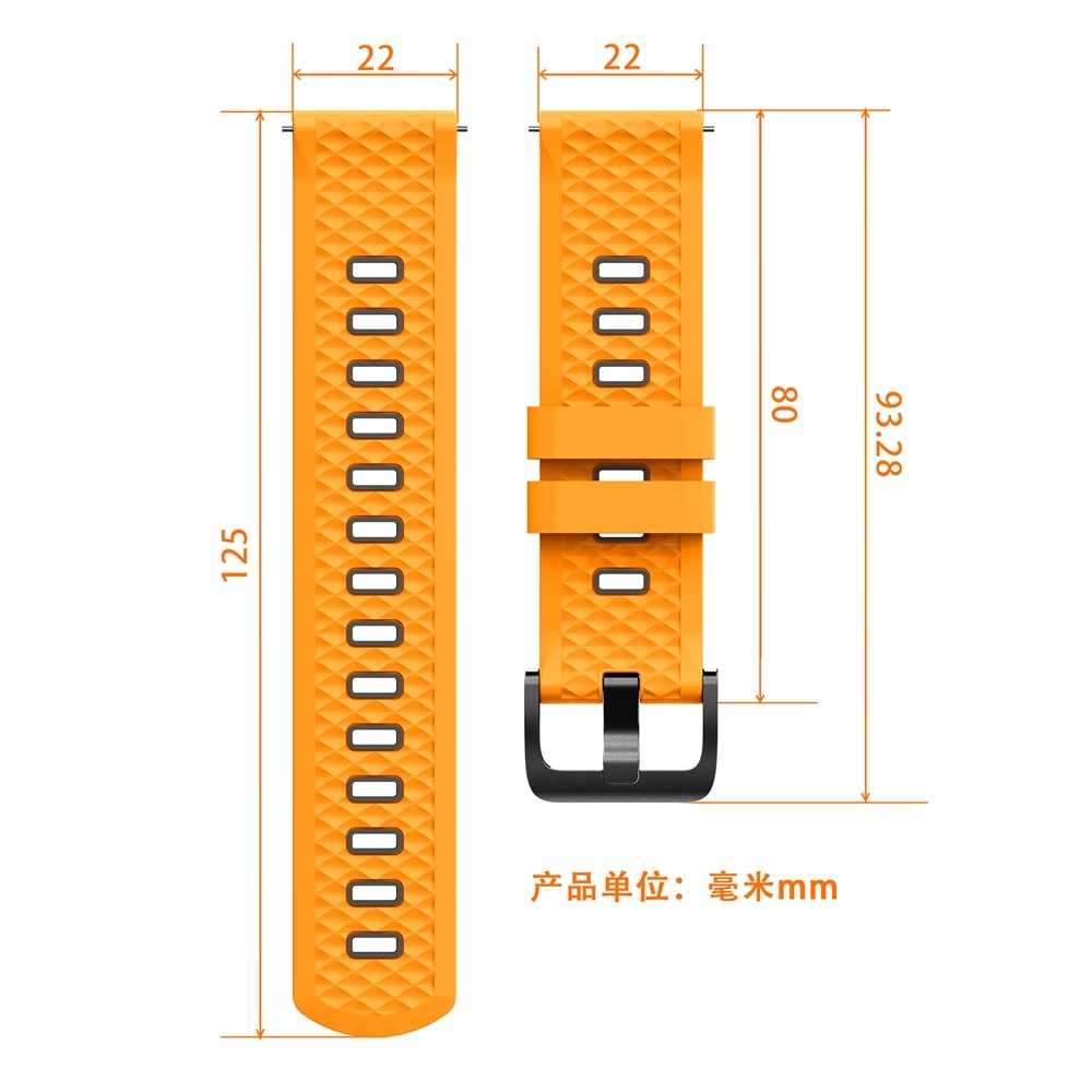 Flat silikonový řemínek 22mm na Garmin Forerunner 970/Forerunner 570 47mm/265 - žlutý/šedý
