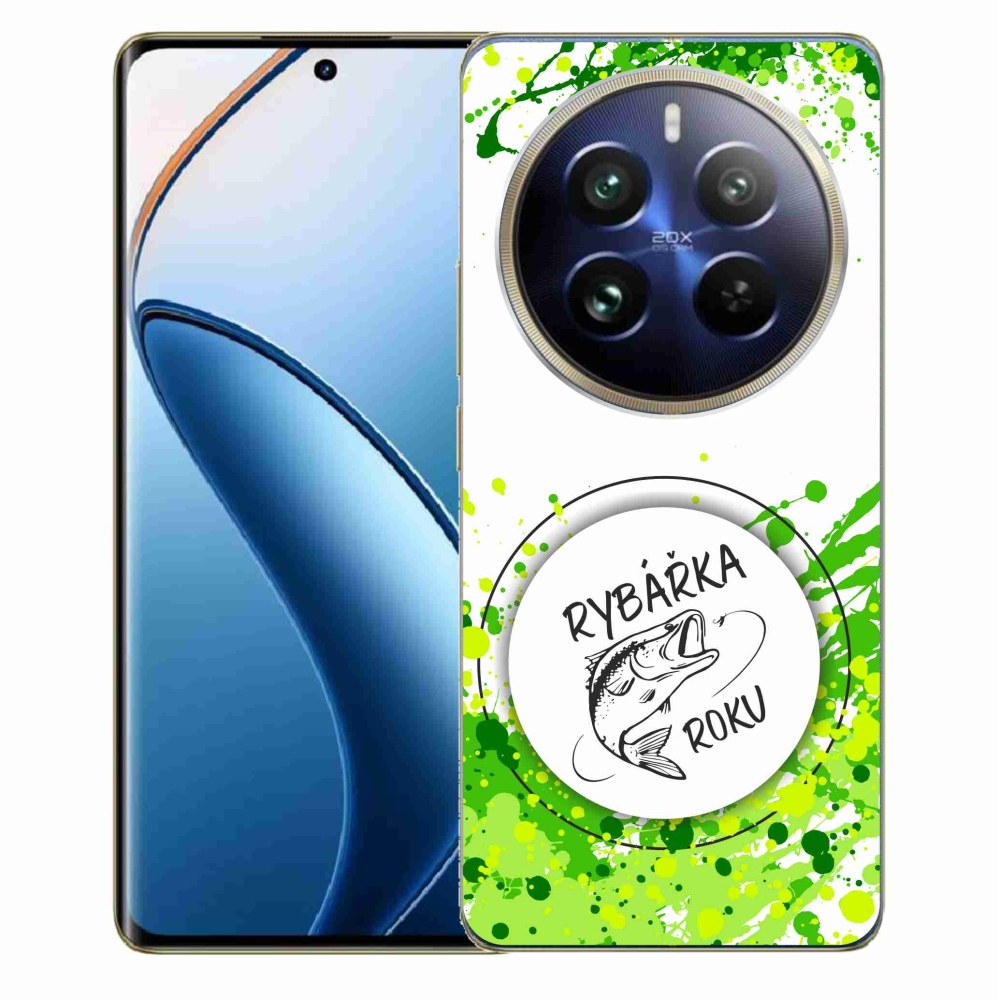 Gelový kryt mmCase na Realme 12 Pro 5G/12 Pro+ 5G - rybářka roku bílé pozadí