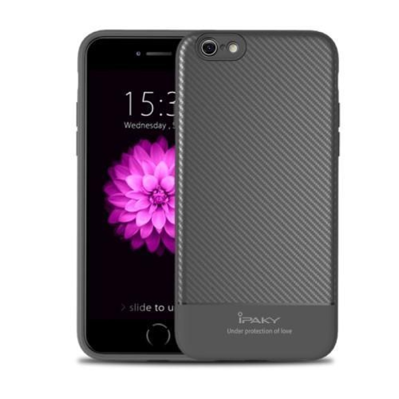 Flex gelový obal s texturou na iPhone 6 Plus a 6s Plus - šedý