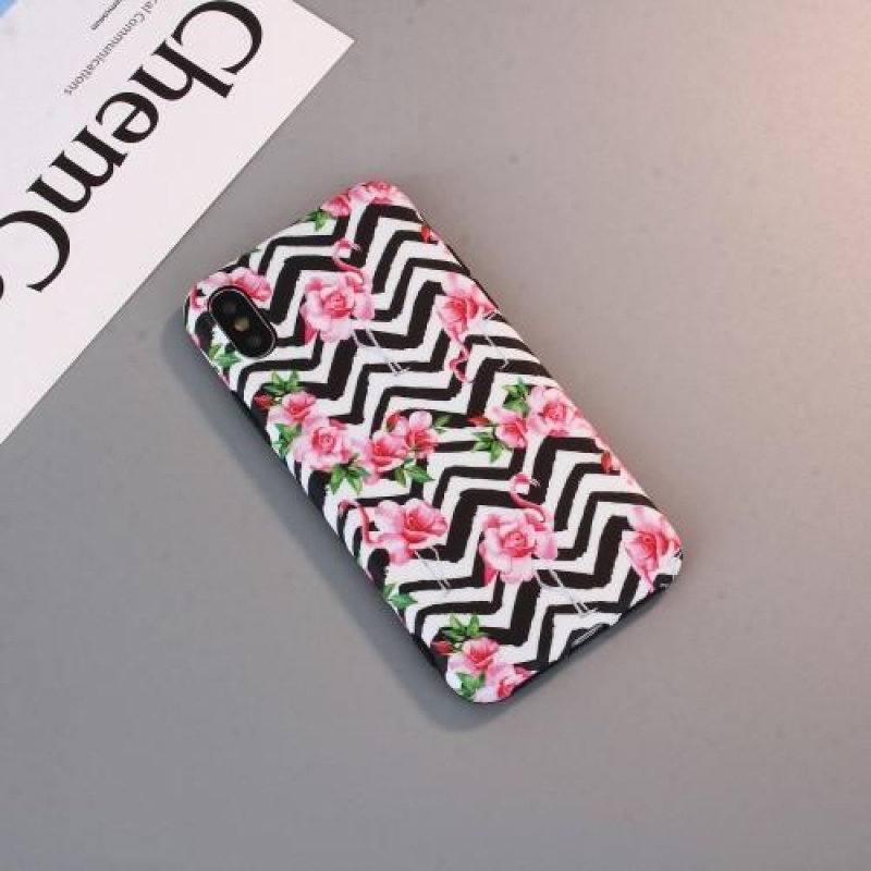 Flexi gelový obal na iPhone X - plameňáci