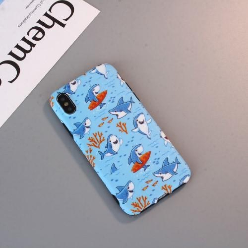 Flexi gelový obal na iPhone X - žraloci