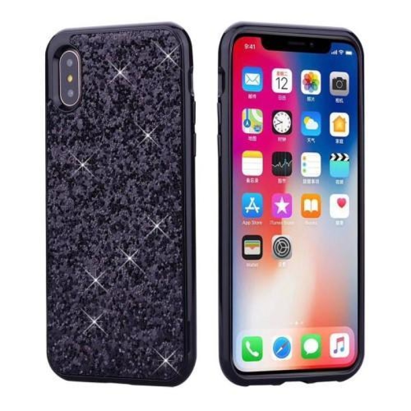 Flirt 2v1 plastový obal na iPhone X - černý