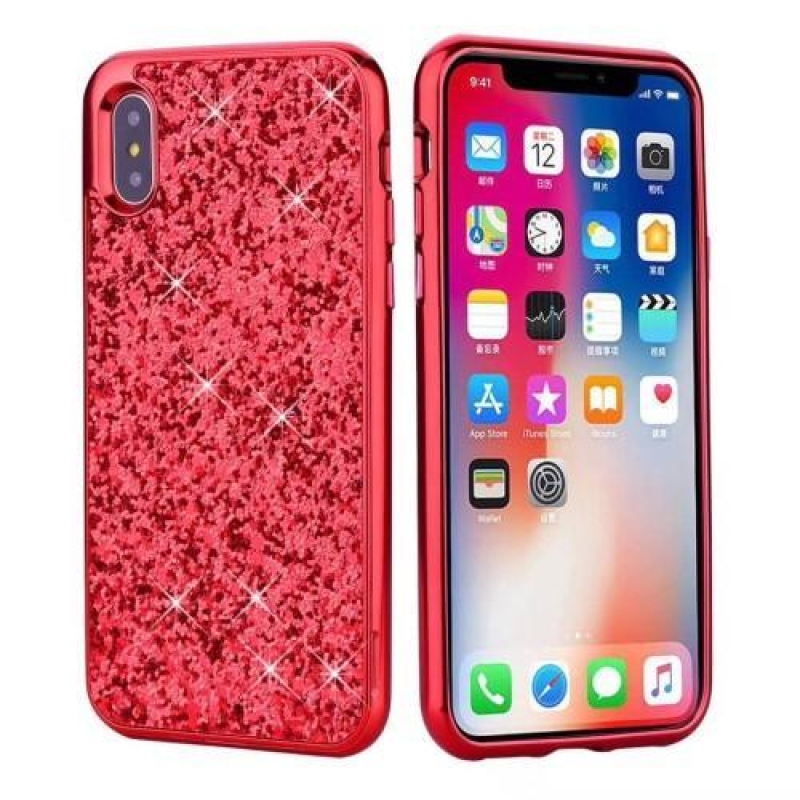 Flirt 2v1 plastový obal na iPhone X - červený